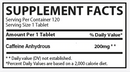 MUSCLE RULZ CAFFEINE 200MG 120 Tablets